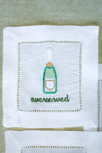 Boozy Embroidered Cocktail Napkins | Hostess Gifts | Gifts for Her | Grandmillenial Gifts | Funny Cocktail Napkins