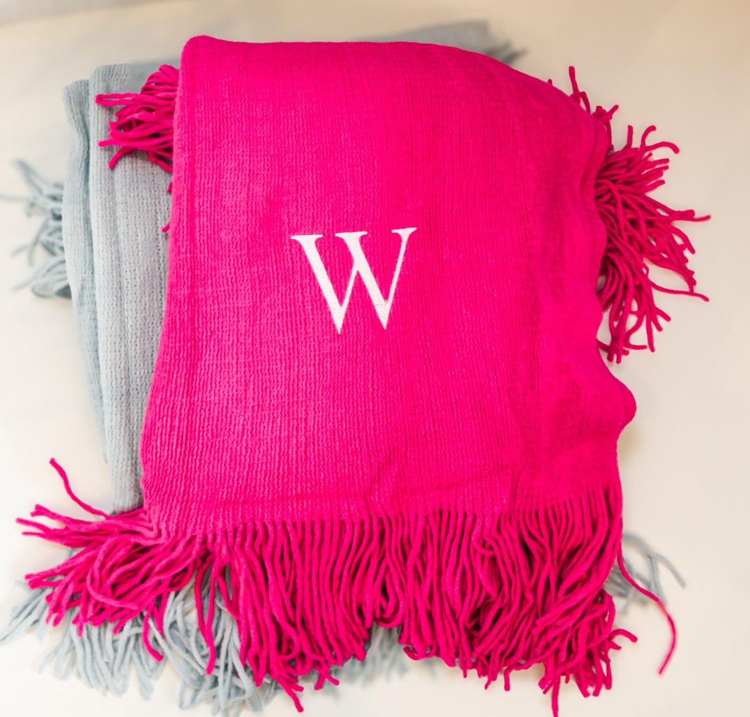 Custom Embroidered Throw Blanket - Embroidered Home Gifts, Anniversary Gifts, Couples Gifts, Sentimental Home Decor