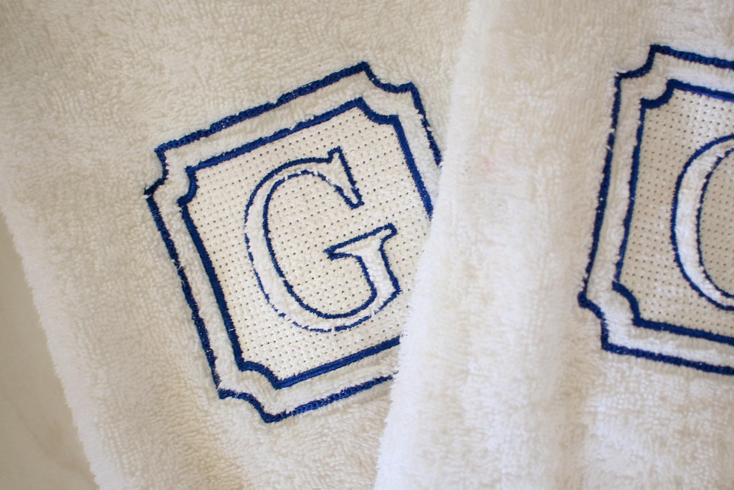 Custom Embroidered Initial Hand Towel: 100% Turkish Cotton