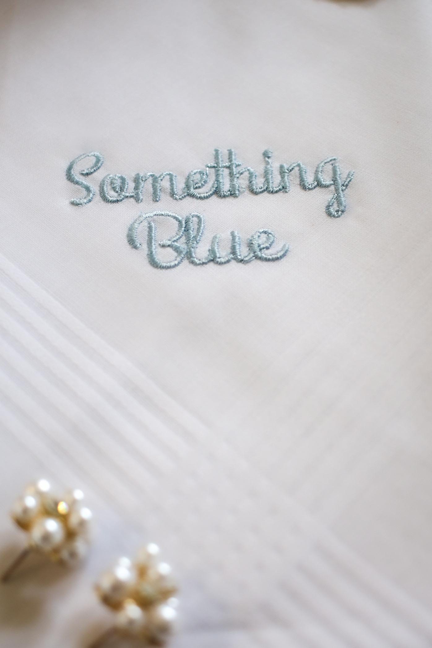 Custom Embroidered Bridal Handkerchief | Something Blue Handkerchief | Bridal Gifts | Embroidered Wedding Gifts | Bridesmaid Proposal