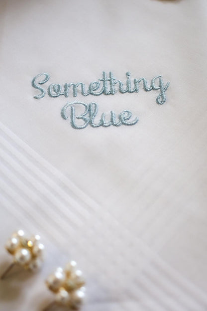 Custom Embroidered Bridal Handkerchief | Something Blue Handkerchief | Bridal Gifts | Embroidered Wedding Gifts | Bridesmaid Proposal