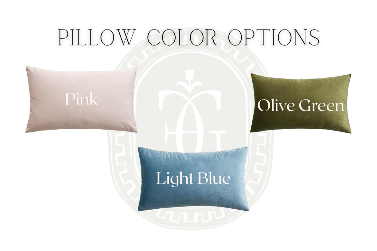 Velvet Personalized Appliqué Name Pillow Cover | Housewarming Gifts | Grandmillenial Gifts | Personalized Embroidery