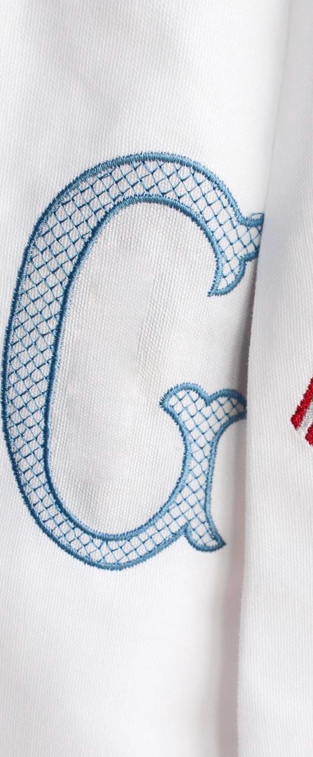 Monogrammed Patriotic Initial Wreath Sash | Home Gifts | Wedding Gifts | Grandmillenial Home