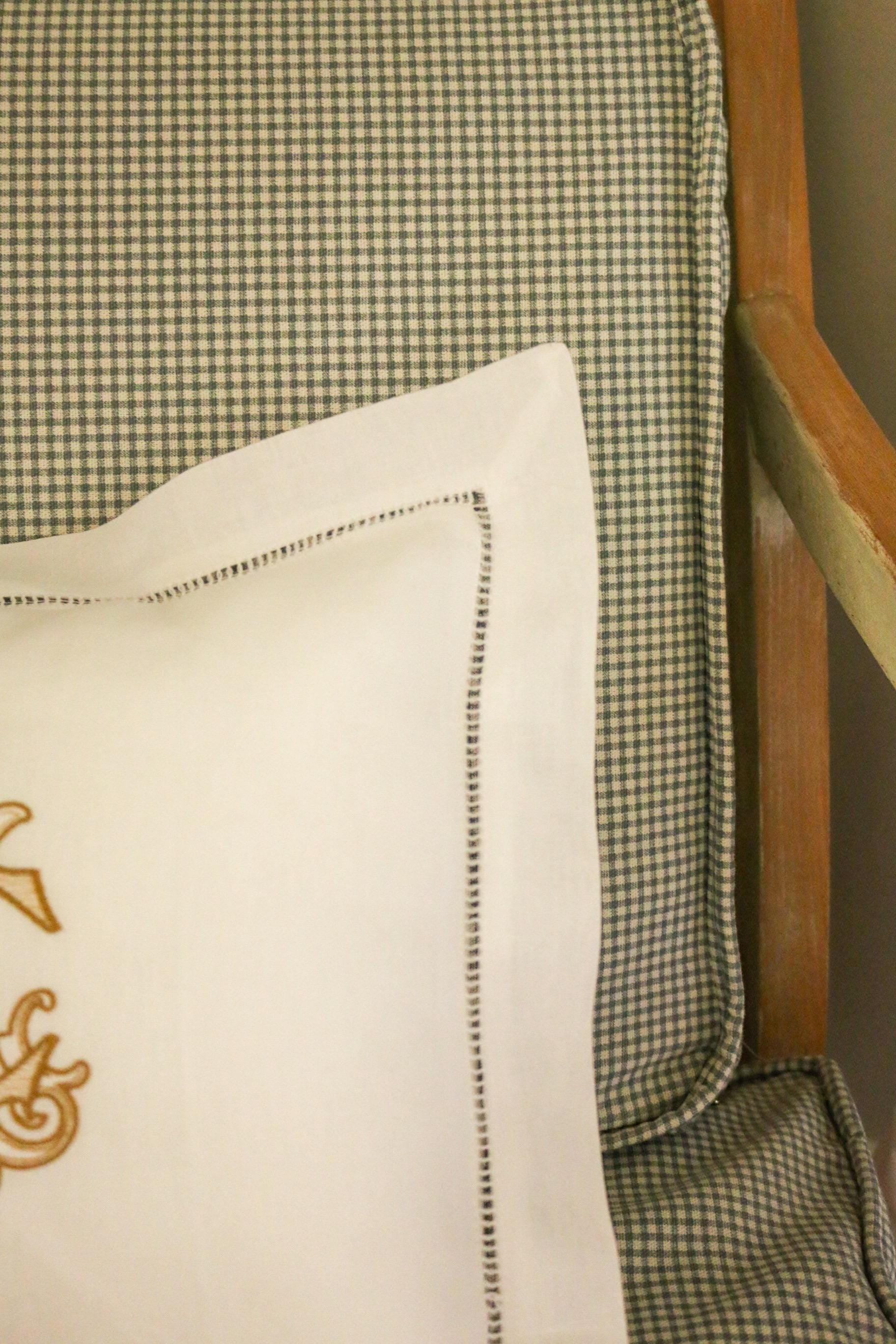 Monogrammed Hemstitched Pillow | Ring Bearer Pillow | Custom Pillow Cover | Housewarming Gifts | Nursery Gifts