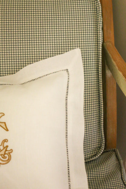 Monogrammed Hemstitched Pillow | Ring Bearer Pillow | Custom Pillow Cover | Housewarming Gifts | Nursery Gifts