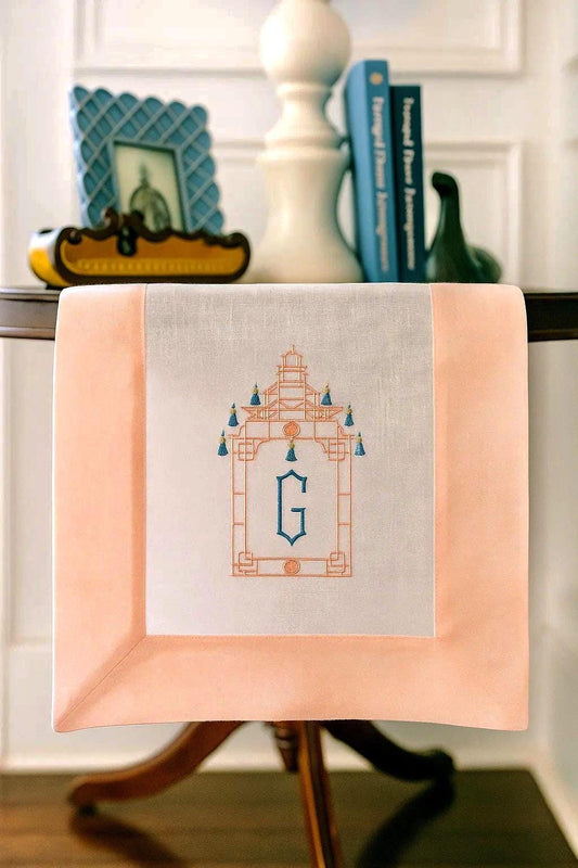 Embroidered Linen Table Runner | Color Block | Hostess Gifts | Home Decor | European Linen