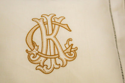 Monogrammed Hemstitched Pillow | Ring Bearer Pillow | Custom Pillow Cover | Housewarming Gifts | Nursery Gifts