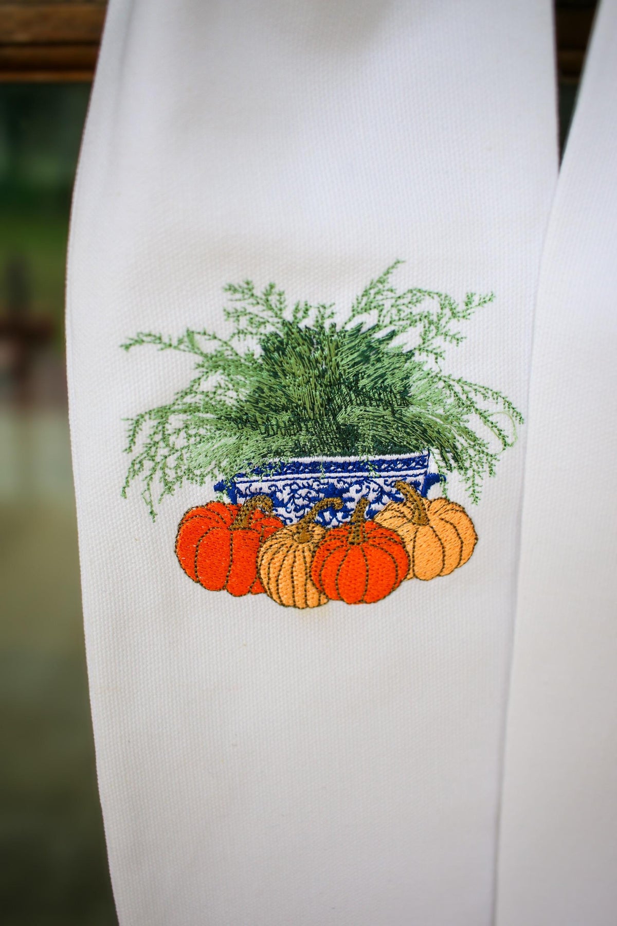 Embroidered Fall Wreath Sash | Home Gifts | Thanksgiving Decorations | Grandmillenial Home