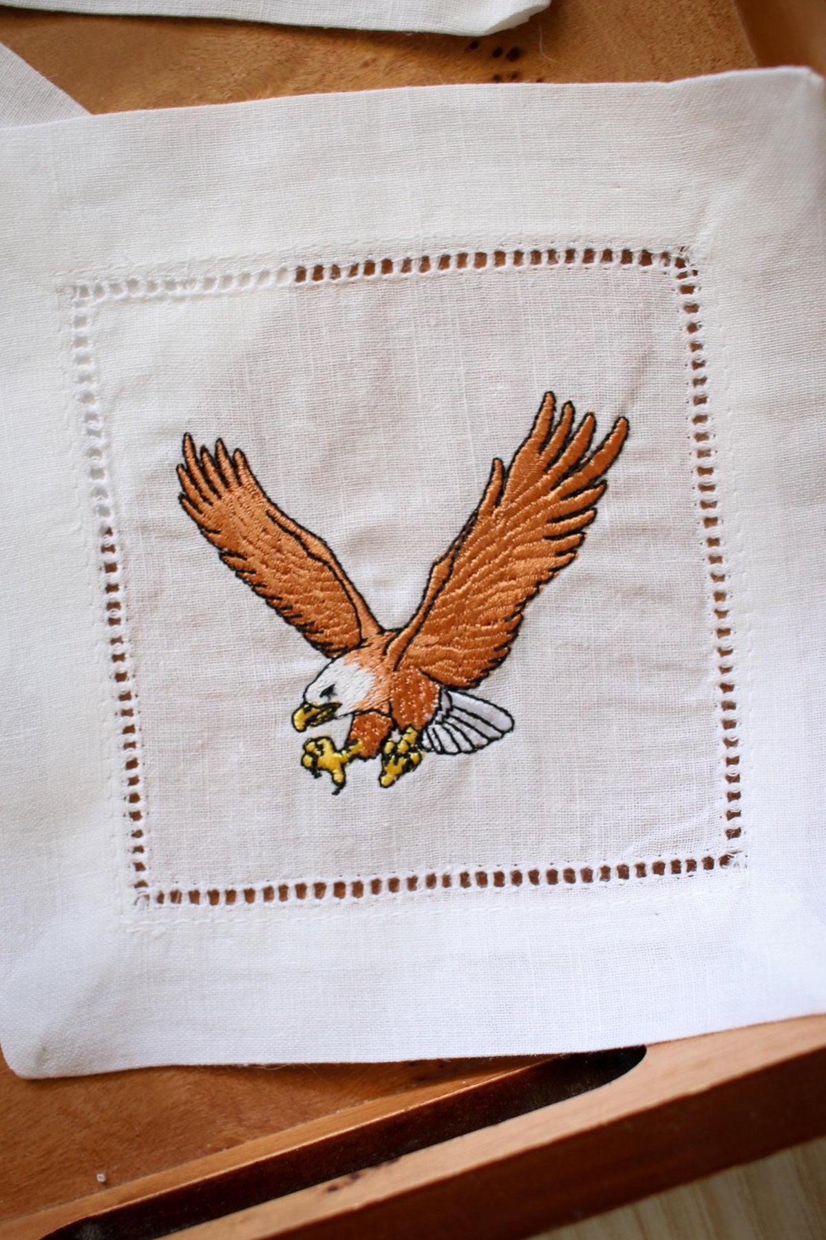 College Football Embroidered Cocktail Napkins | College Football Gifts | Gifts for Home | Hostess Gifts