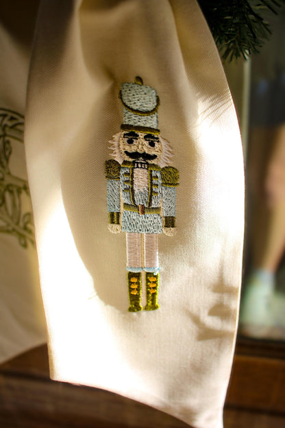 Embroidered Christmas Wreath Sash | Nutcracker Wreath Sash | Christmas Home Gifts | Grandmillenial Home Decorations