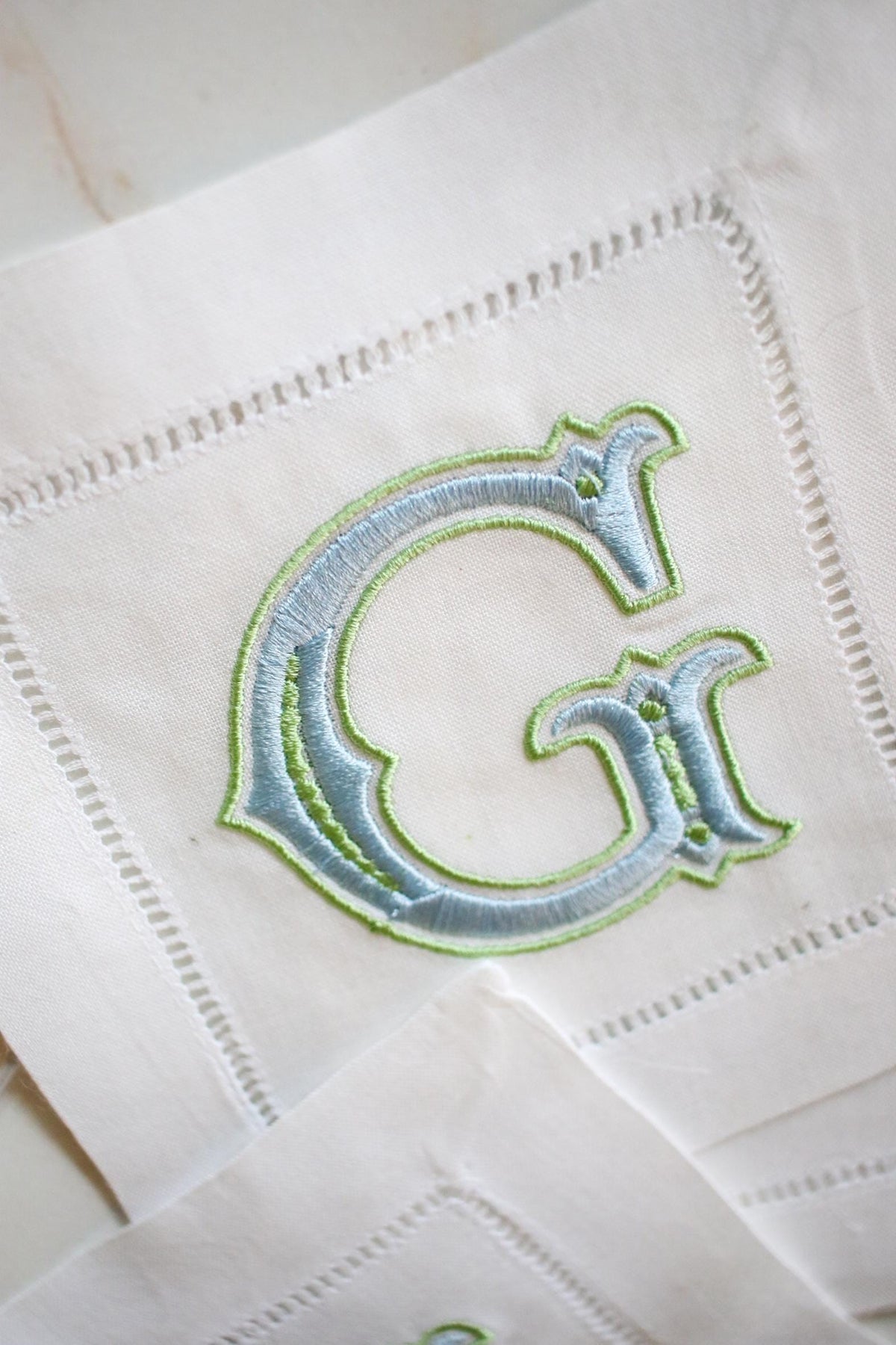Custom Initial Embroidered Cocktail Napkins | Hostess Gifts | Chinoiserie Gifts | Wedding Gifts | Housewarming Gifts | Hostess Gifts