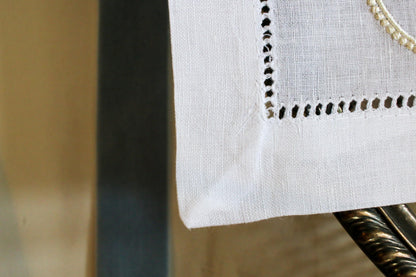 Custom Crest Embroidered Cocktail Napkins | Interlocking Monogram | Custom Linen Set | Bridal Shower Gift | Newlywed Gift