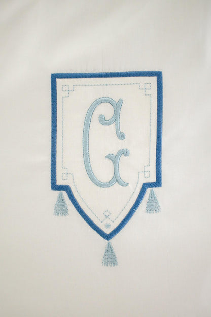 Personalized Monogrammed Euro Sham | 26x26 Embroidered Euro Pillow Sham | Custom Initial Bedding | 100% Cotton Pillow Cover