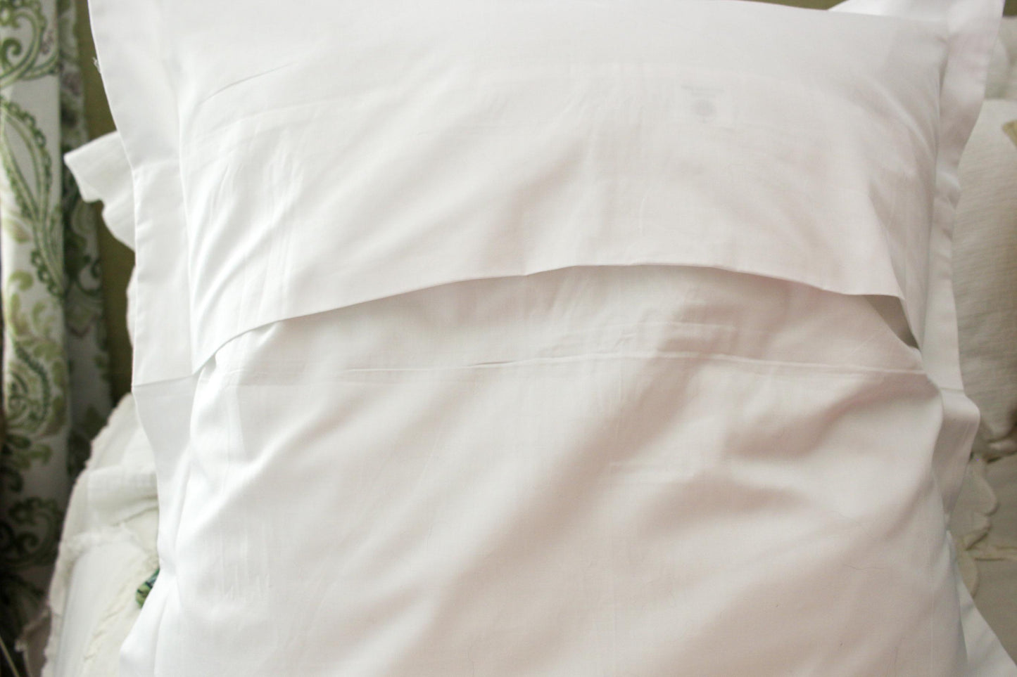 Personalized Monogrammed Euro Sham | 26x26 Embroidered Euro Pillow Sham | Custom Initial Bedding | 100% Cotton Pillow Cover
