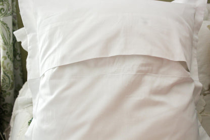 Personalized Monogrammed Euro Sham | 26x26 Embroidered Euro Pillow Sham | Custom Initial Bedding | 100% Cotton Pillow Cover